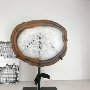 Agaat bruin op voet rond