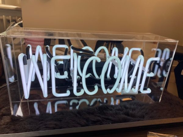 Welcome neon box kleur:wit