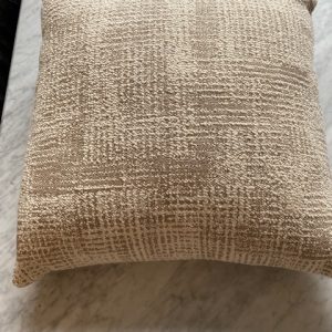 kussen 60 x 60 vulling dons beige gekruiste weving - linnen