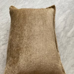 kussen 40 x 60 vulling dons donker beige velours